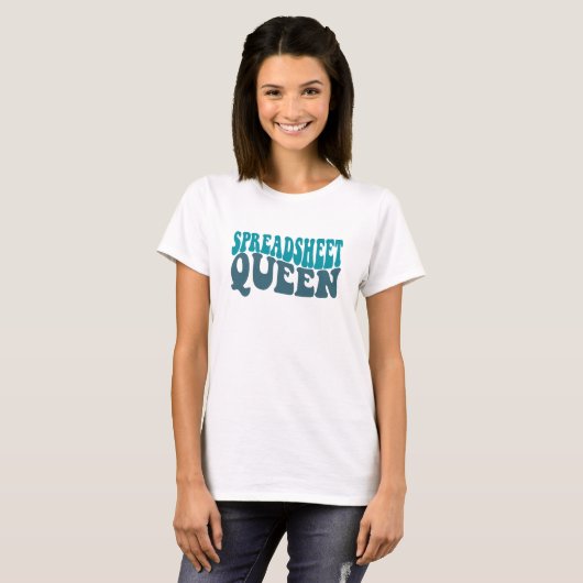 Spreadsheet Queen Finance, Accountant, CPA Tシャツ (正面フル)