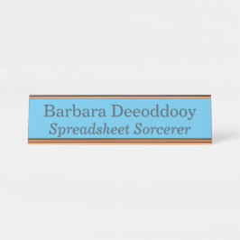 Spreadsheet Sorcerer Blue デスクネームプレート