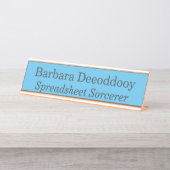 Spreadsheet Sorcerer Blue デスクネームプレート (正面)