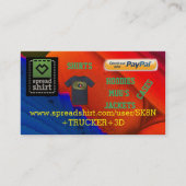 SPREADSHIRT SK8Nのトラック運転手3D DIGITALの子供の背景 名刺 (正面)