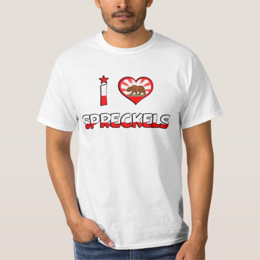 Spreckels、カリフォルニア Tシャツ (正面)