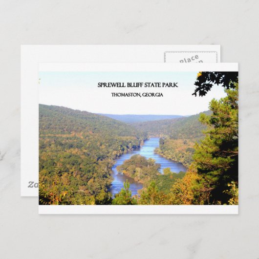 SPREWELL BLUFF州パーク – トマストン，ジョージア ポストカード (正面/裏面)