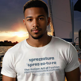 SPREZZATURA: ファッションにおけるイタリアンアート-ブルーデニム Tシャツ