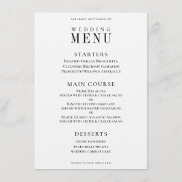 Sprigリースクラシック結婚のDinner Menu メニュー