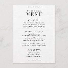 Sprigリースクラシック結婚のDinner Menu メニュー