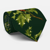 Sprig of Holly Christmas Red Berry  ネクタイ (ロール)