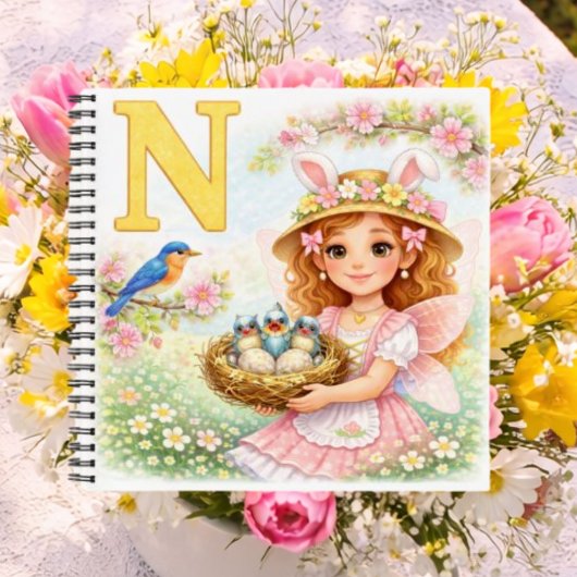 Spring Alphabet Letter N Notebook for Kids ノートブック