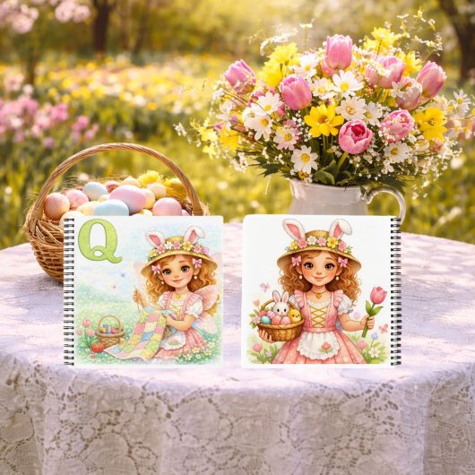 Spring Alphabet Letter Q Notebook for Kids ノートブック