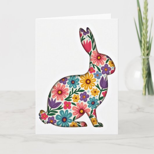 Spring Animal Flower Garden Card カード (正面)