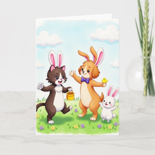 Spring Animal Friends Card カード (正面)