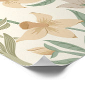 Spring Arts and Crafts Floral Botanical Art ポスター (角)