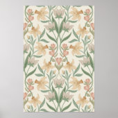 Spring Arts and Crafts Floral Botanical Art ポスター (正面)