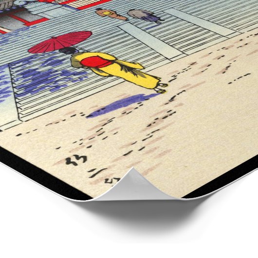 Spring at Kurama Temple Asano Takeji shin hanga ポスター (角)