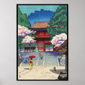 Spring at Kurama Temple Asano Takeji shin hanga ポスター (正面)