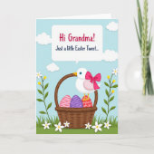 Spring Avian Basket Egg Card カード (正面)