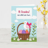 Spring Avian Basket Egg Card カード (黄色い花)