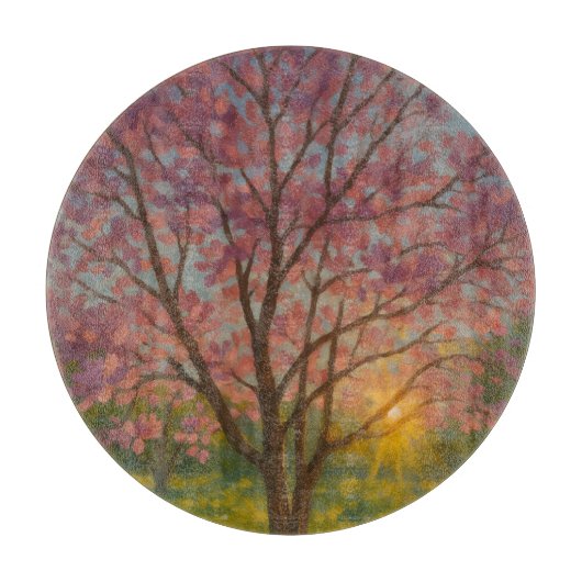 Spring Awakening – Blooming Tree Landscape カッティングボード (正面)