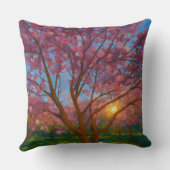 Spring Awakening – Blooming Tree Landscape クッション (裏面)