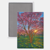Spring Awakening – Blooming Tree Landscape マグネット (正面/裏面)