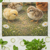 Spring Baby Chicks Kitchen Towel キッチンタオル (折り畳み)
