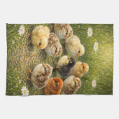 Spring Baby Chicks Kitchen Towel キッチンタオル (横)