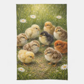 Spring Baby Chicks Kitchen Towel キッチンタオル (縦)