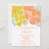 Spring Baby in Bloom Cosmo Floral Baby Shower 招待状 (正面)
