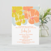 Spring Baby in Bloom Cosmo Floral Baby Shower 招待状 (スタンド正面)
