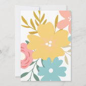 Spring Baby in Bloom Floral Baby Shower 招待状 (裏面)