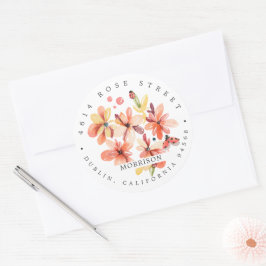 Spring Baby Shower | テントウムシの差出人ラベル ラウンドシール