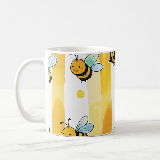 Spring,Bee,Kids Friendly,mug コーヒーマグカップ (左)