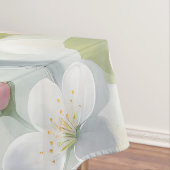 Spring Bird Cherry Blossom Floral Watercolor テーブルクロス (インサイチュ)