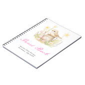 Spring Bird Watering Can Baby Shower Guest Book ノートブック (左側)