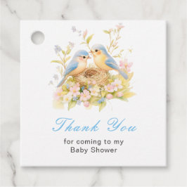 Spring Birds Baby Shower フェイバータグ