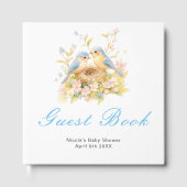 Spring Birds Baby Shower Guest Book ゲストブック (正面)