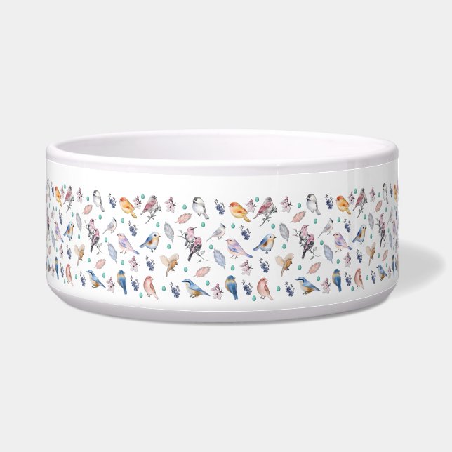 Spring Birds Pattern ボウル (正面)
