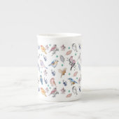 Spring Birds Pattern ボーンチャイナマグカップ (正面)