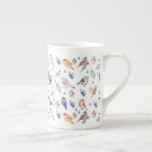 Spring Birds Pattern ボーンチャイナマグカップ (右)
