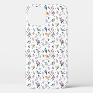 Spring Birds Pattern iPhone 12 Proケース