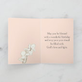 Spring Birthday Blessings Pink Dogwood Flowers カード (内部)