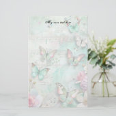 Spring Bitterflies Letter Sheets Stationery 便箋 (スタンド正面)