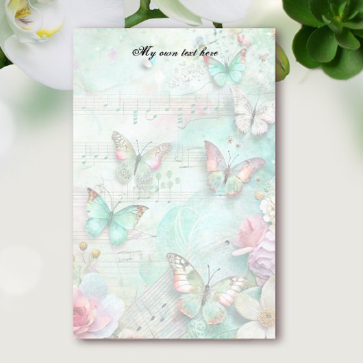 Spring Bitterflies Letter Sheets Stationery 便箋