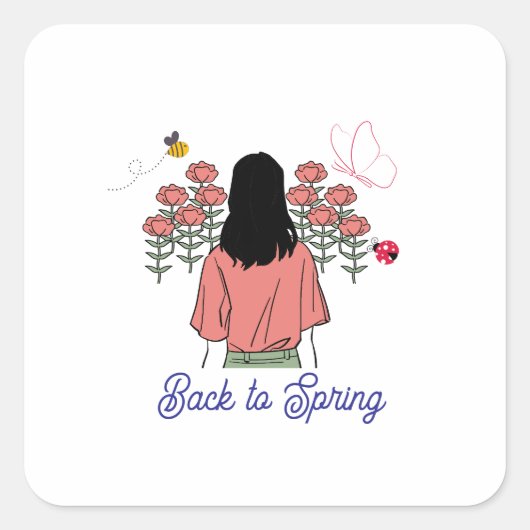 Spring Bloom スクエアシール (正面)