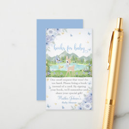 Spring Bloom and Butterflies Deer Baby Shower  エンクロージャーカード