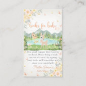 Spring Bloom and Butterflies Deer Baby Shower  エンクロージャーカード (正面)