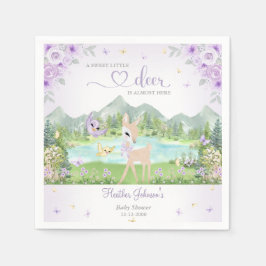Spring Bloom and Butterflies Deer Baby Shower  スタンダードカクテルナプキン