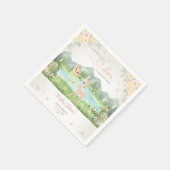 Spring Bloom and Butterflies Deer Baby Shower スタンダードカクテルナプキン (角)