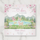 Spring Bloom and Butterflies Deer Baby Shower  フェイバータグ (裏面)