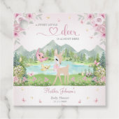 Spring Bloom and Butterflies Deer Baby Shower  フェイバータグ (正面)