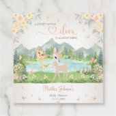Spring Bloom and Butterflies Deer Baby Shower  フェイバータグ (裏面)